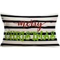 thumbnail image 1 of Quote Pillow Cases Merry Christmas 12x20 Inch Pillow Cover Black White Stripe Lumbar Decorative Home Pillowcase Winter Xmas Decoration Bedroom Couch Office Car Cotton Linen (S02) (S01), 1 of 5