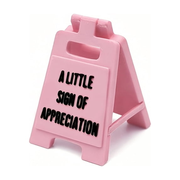 Quote Sign Decorative Desktop Ornament Small Gratitude Sign Creative Office Desk Decor for Home and Workplace Available in Three Colors Gift for Family Pink