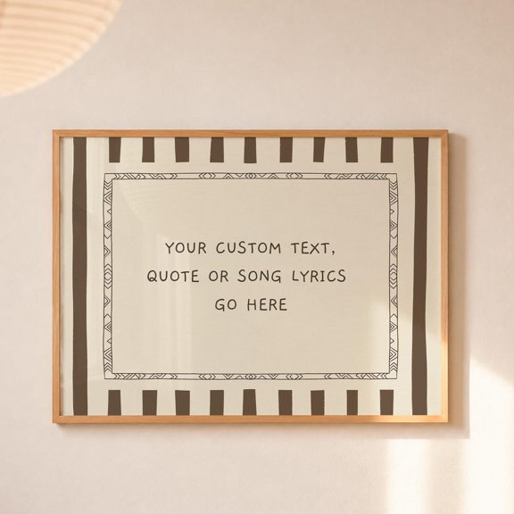 Quote Song Lyrics Striped Poster