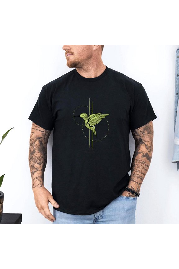 Quote T-Shirt Design Maker Feautirng a Mandala Illustration of a Hummingbird