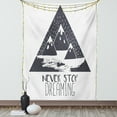 thumbnail image 1 of Quote Tapestry, Grungy Vintage Motivational Snowy Mountain Tops Illustration with Blizzard Effects, Wall Hanging for Bedroom Living Room Dorm Decor, 40W X 60L Inches, Grey White, by Ambesonne, 1 of 5