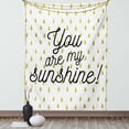 thumbnail image 1 of Quote Tapestry, Motivational Sunshine Quote Inspiration Print Colorful Raindrops on Background, Wall Hanging for Bedroom Living Room Dorm Decor, 60W X 80L Inches, Mustard White, by Ambesonne, 1 of 5