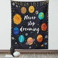 thumbnail image 1 of Quote Tapestry, Outer Space Planets and Star Cluster Solar System Moon and Comets Sun Cosmos Illustration, Wall Hanging for Bedroom Living Room Dorm Decor, 40W X 60L Inches, Multi, by Ambesonne, 1 of 5