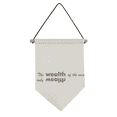 thumbnail image 1 of Quote The Wealth Of Mind Is The Only Wealth Canvas Flag Hanging Wall Art Decor Banner, 1 of 3