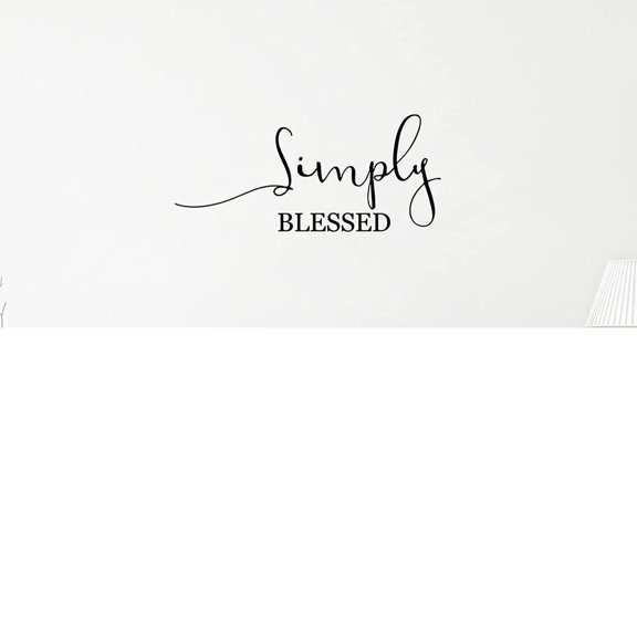 Quote Vinyl Wall Decals Bible Maxims Simply Blessed Peel and Stick Wall Stickers Funny Wall Art Decor Murals for Bedroom Living Room Office Wall Decoration