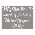 thumbnail image 1 of Quote Wall Decal Mightier Than the Waves Wall Decal Psalm 93:4 Nursery Decor F2 (white), 1 of 1