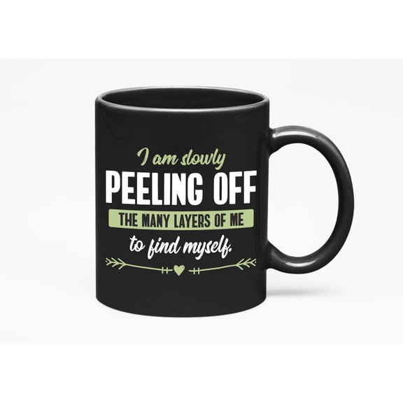 Quotes About Self Discovery, Black 11oz Ceramic Mug
