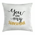 thumbnail image 1 of Quotes Decor Throw Pillow Cushion Cover, Big Font Classic Romantic Partners Phrase Soul Mates Calligraphy Image, Decorative Square Accent Pillow Case, 16 X 16 Inches, Mustard Black, by Ambesonne, 1 of 2