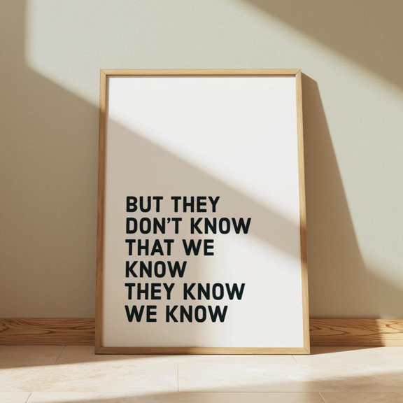 Quotes Friends Typography Art Style One, Unframed Paper Print