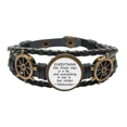 thumbnail image 1 of Quotes Lie Truth Art Deco Fashion Leather Braided Ocean Bracelet Wristband, 1 of 4