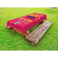 thumbnail image 1 of Quotes Outdoor Tablecloth, Motivational Typography "The Best Way to Predict Future is to Create it", Decorative Washable Fabric Picnic Table Cloth, 58 X 84 Inches,Dark Coral Multicolor, by Ambesonne, 1 of 2