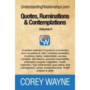 Quotes, Ruminations & Contemplations - Volume II, Paperback