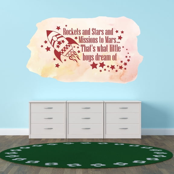 Quotes & Sayings Wall Decals for Care Taker Daycare - Dream Interpretation of Outer Space Rocket DIY & Creativity Boy Girl Bedroom Wall Sticker - Size: 10 In x 6 In
