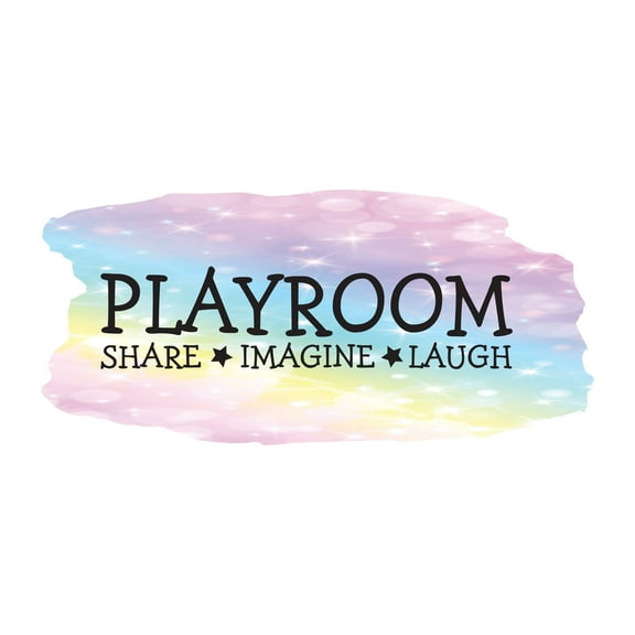 Quotes & Sayings Wall Decals for Children Playroom - Learning Rules for Playroom Playroom DIY & Creativity Boy Girl Bedroom Wall Sticker - Size: 10 In x 5 In