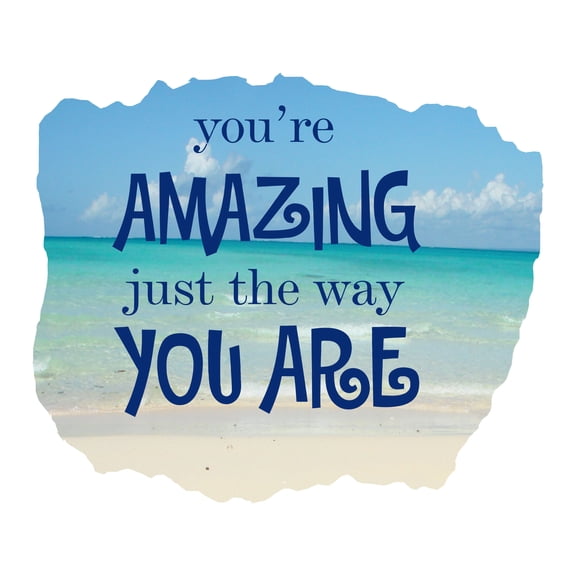 Quotes & Sayings Wall Decals for Children Playroom - Typography on Beach view Background Girl DIY & Creativity Boy Girl Bedroom Wall Sticker - Size: 10 In x 8 In