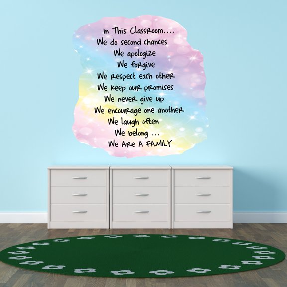 Quotes & Sayings Wall Decals for Students Classroom - Rules for Student's Motivation Classroom DIY & Creativity Boy Girl Bedroom Wall Sticker - Size: 20 In x 20 In