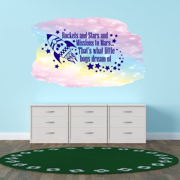 Quotes & Sayings Wall Decals for Care Taker Daycare - Outer Space Quote Rocket DIY & Creativity Boy Girl Bedroom Wall Sticker - Size: 10 In x 6 In