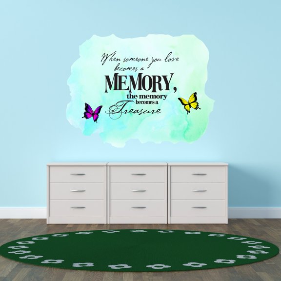 Quotes & Sayings Wall Decals for Children Bedroom - Memories are Treasure Memory DIY & Creativity Boy Girl Bedroom Wall Sticker - Size: 10 In x 8 In