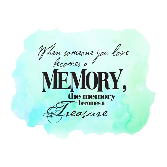 Quotes & Sayings Wall Decals for Children Bedroom - Sympathy Saying Memory DIY & Creativity Boy Girl Bedroom Wall Sticker - Size: 10 In x 8 In
