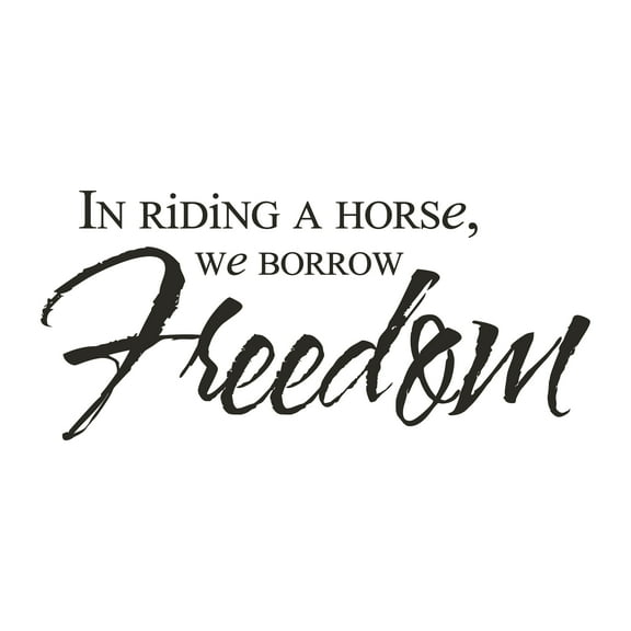 Quotes & Sayings Wall Decals for Family Living Room - Animal Emancipation Horse DIY & Creativity Boy Girl Bedroom Wall Sticker - Size: 10 In x 5 In