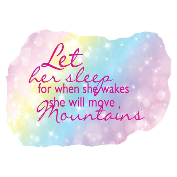 Quotes & Sayings Wall Decals for Girls Bedroom - Rainbow Coloured Background Girl DIY & Creativity Boy Girl Bedroom Wall Sticker - Size: 10 In x 7 In