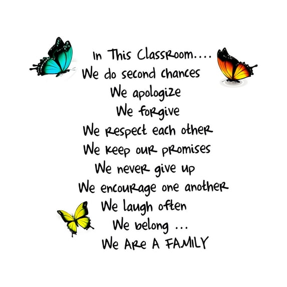 Quotes & Sayings Wall Decals for Students Classroom - White Background Classroom DIY & Creativity Boy Girl Bedroom Wall Sticker - Size: 10 In x 9 In