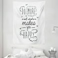thumbnail image 1 of Quotes Tapestry, "Do More of What Makes You Happy" Clouds Achievement Attitude Positivity Print, Wall Hanging for Bedroom Living Room Dorm Decor, 60W X 80L Inches, Black White, by Ambesonne, 1 of 2