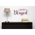 thumbnail image 1 of Quotes Wall Decor | Simply Blessed | Fall Home Decals Vinyl Art Stickers 23x10-Inch Burgundy, 1 of 1