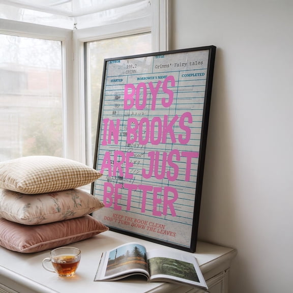 Quotes about books, Book Prints, Bibliophile Art, Book Posters, Boys in Books, Size 12x18 UNFFRAMED F03.1.8l613