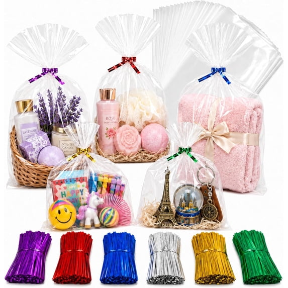 Quotidian Clear Packaging Bags, 9 x 12 in, 200 Count