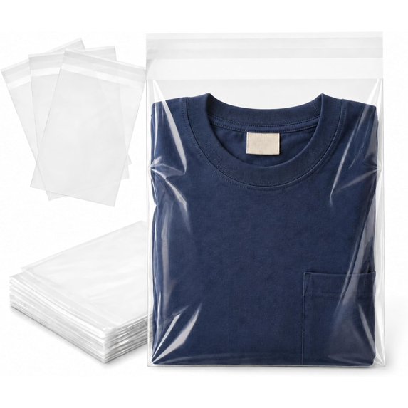 Quotidian Clear Self-Seal Packaging Bags, 9 x 12 in, 200 Count