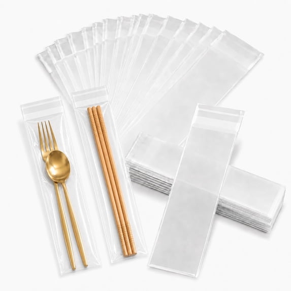 Quotidian Clear Self-Seal Packaging Bags, 3 x 11 in, 200 Count