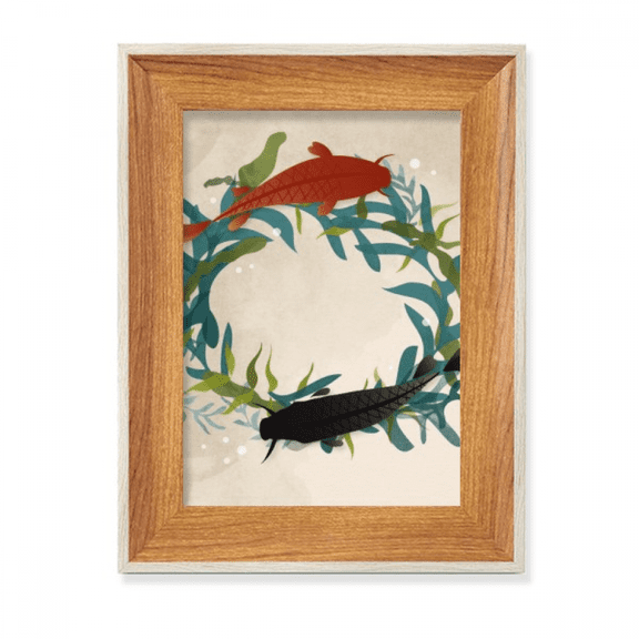 Quoting Word Fish Image Sea Desktop Wooden Photo Frame Display Picture Art Painting Multiple Sets