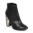 thumbnail image 1 of Qupid DC09 Women Leatherette Almond Toe Metallic Chunky Heel Ankle Bootie, 1 of 5