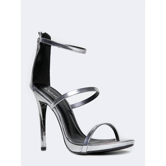Qupid Gladly-01 - Silver Shiny Metallic 8.5