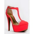 thumbnail image 1 of Qupid Penelope-195 - Neon Coral 8, 1 of 5