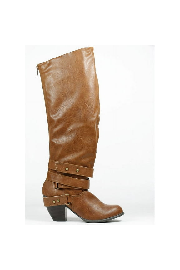 Qupid Priority-32 Strappy Knee High Boot