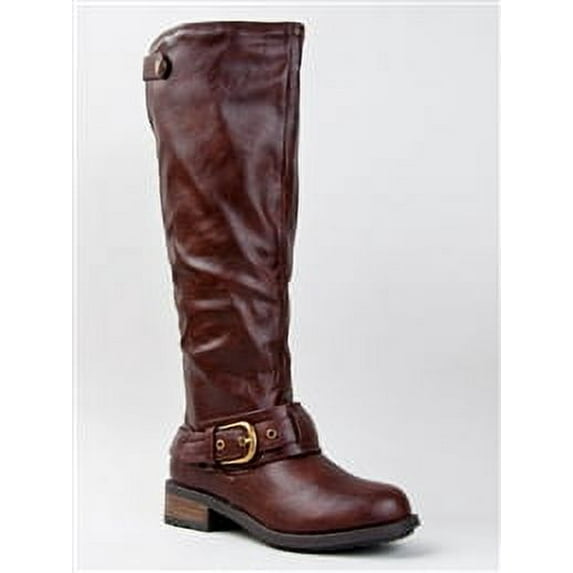 Qupid Relax-39 - Brown Crinkle PU 7