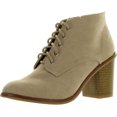 thumbnail image 1 of Qupid Varsity-01x Suede Lace Up Booties, 1 of 4
