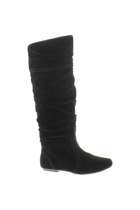 Women's Neo144 Leatherette Basic Slouchy Knee High Flat Boot