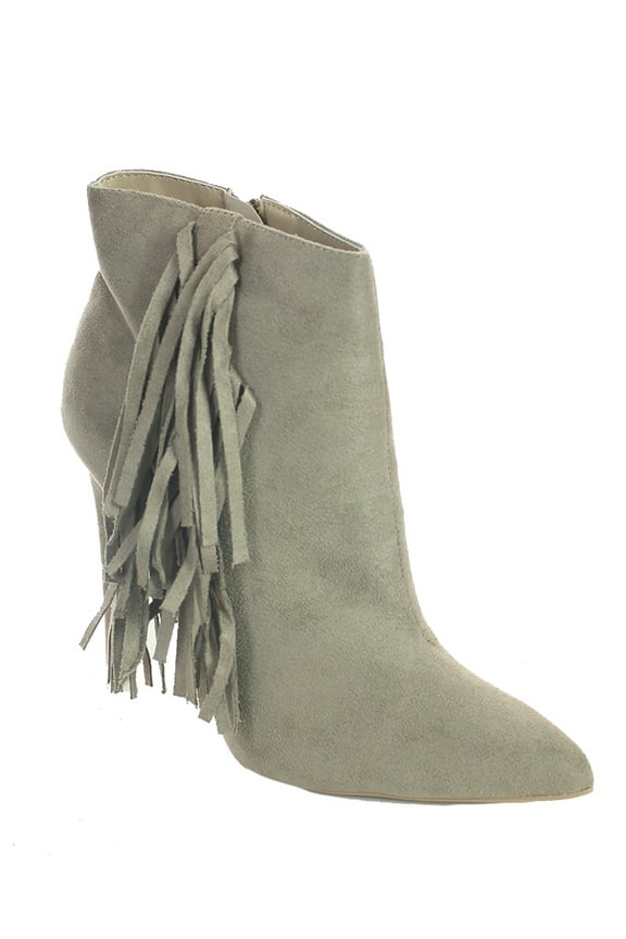 Womens 2 Buckle Mixed Media Riding Boot Brown 9