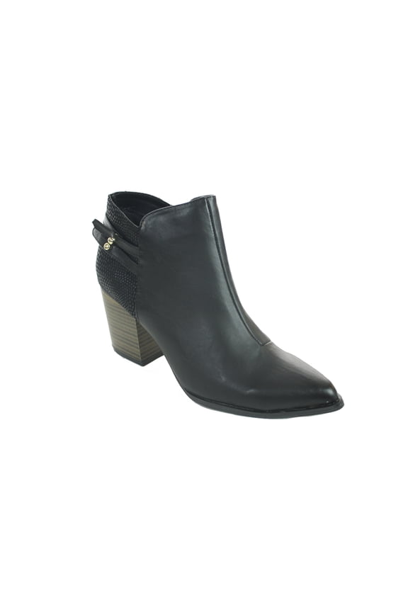 Womens Faux Leather Knee High Harness Riding Boot Black 6