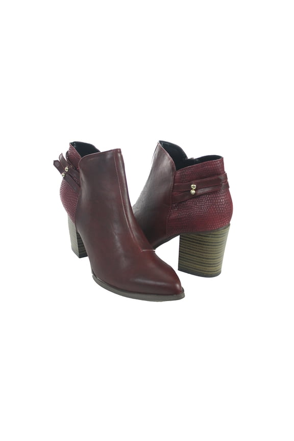 Womens Faux Leather Knee High Harness Riding Boot Black 7.5