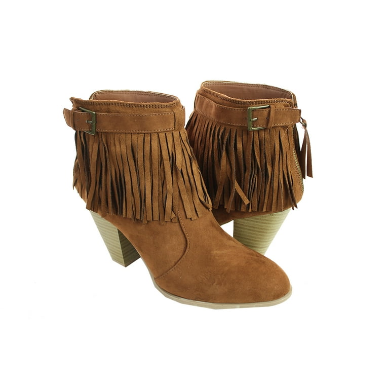 Qupid fringe booties online