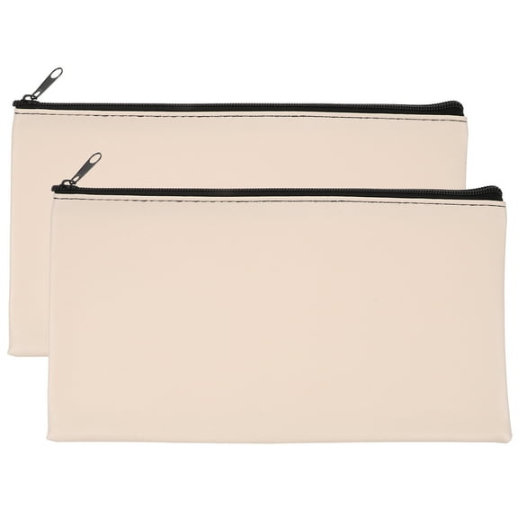 Quqiuxian 2Pcs Zipper Bill Bags Money Bags Money Bags Receipt Pouches Bank Deposit Money Bags with Zipper