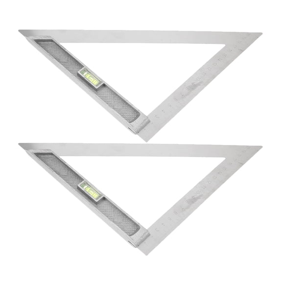 Quqiuxian 2pcs Measuring Ruler Drawing Triangle Rule Geometry Ruler Measure Ruler Measurement Tool