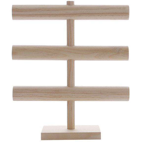 Quqiuxian Wood Bracelet Display Rack Wood Charm Holder Pendant Storage Display Stand Jewelry Stand