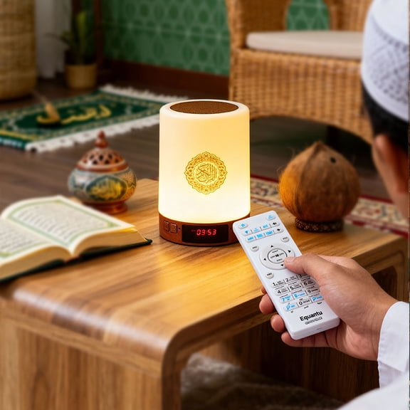 Quran Azan Muslim Koran Clock Islamic Arab Ramadan Bluetooth Speaker Portable Bright Lamp Holy Night Light Wireless Sound Box