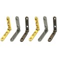 thumbnail image 1 of Quroko Zinc Alloy Jewelry Box Hinge, Mini Box Hinges for Storage Cabinets, Wine Boxes, Drawers and Dollhouses (Mix Colors, 6pcs), 1 of 7