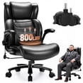 thumbnail image 1 of Qusaphy 800lbs Big and Tall Office Chair, Ergonomic Executive Chair with Reclining Backrest, Spring Cushion Seat, Lumbar Support & Ergonomic Armrests for Home Office and Conference Room, 1 of 12